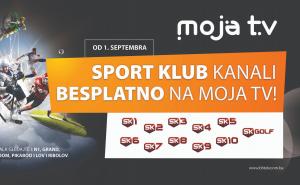 Sport Klub kanali od 1. septembra besplatno na Moja TV